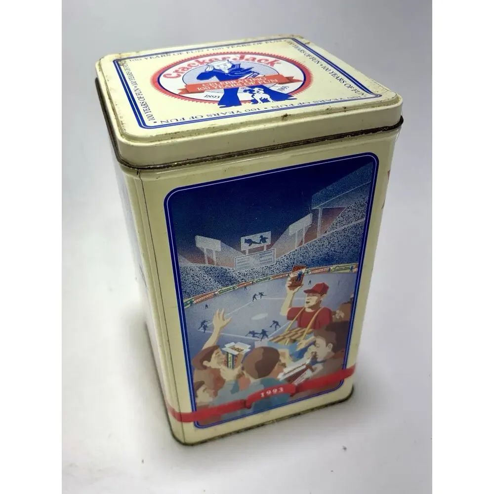 Cracker Jack 100th Anniversary Tin 1893-1993 Commemorative Canister Vintage